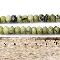 Natürliche gelbe türkisfarbene (Jaspis) Perlenstränge&nbsp;G-B179-A02-6x8mm