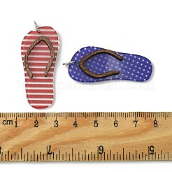 Flip-Flop aus transparentem Acryl mit Anhängern aus Pappelholz&nbsp;FIND-G069-01