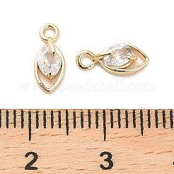 Breloques en laiton zircon cubique transparent&nbsp;KK-C054-10G