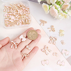 40pcs 4 pendentifs en émail en alliage d'or clair de style&nbsp;ENAM-SC0002-72