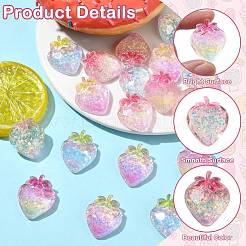 25 Stück 5 Farben transparente Harzfrucht-Decoden-Cabochons&nbsp;RESI-CJ0004-16