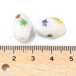 Perle di vetro millefiori fatto a mano&nbsp;LAMP-U004-02E