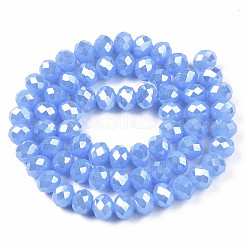 Chapelets de perles en verre électroplaqué&nbsp;EGLA-A034-J6mm-A02