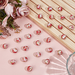 60 perle centrale ronde en silicone écologique de qualité alimentaire avec motif&nbsp;SIL-PA0001-34B