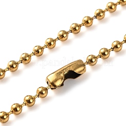 Collane con ciondolo rettangolare a catena a sfere in acciaio inossidabile 304&nbsp;NJEW-K273-05G