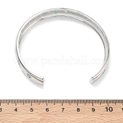 Messing-Armreife mit Mikropflaster und Zirkonia für Damen&nbsp;BJEW-A172-03P