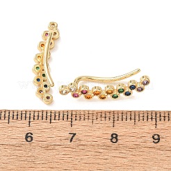 Ohrstecker mit Crawler-Design und Pavé-Fassung aus Messing und Zirkonia&nbsp;KK-CBAA351-12G