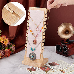 Bambus Holz Schmuck Sammlung Halskette Display stehen&nbsp;ODIS-WH0005-06