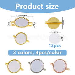 12 Beutel 3 Farben Legierung Wärmeübertragung Uhrenarmband Zubehör&nbsp;FIND-DC0007-60C
