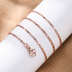 Colliers de chaîne à maillons en laiton pour femmes&nbsp;NJEW-D302-12RG