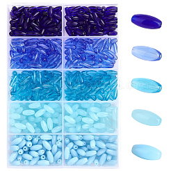 600 Stück 5 Stile transparente und undurchsichtige Farben Glas Saatperlen Perlen&nbsp;SEED-PA0001-16B