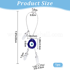 Larme avec des décorations de pendentif en verre mauvais œil&nbsp;HJEW-AB00018