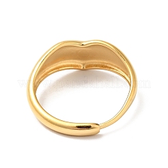 Bague réglable en acier inoxydable 304 avec placage ionique (IP) en forme de cœur pour femme&nbsp;RJEW-I085-20G