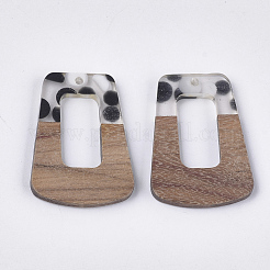 Pendentifs en bois de résine et de noyer&nbsp;RESI-S358-85