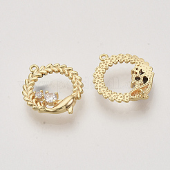 Connettori in ottone cubic zirconia link&nbsp;X-KK-N216-06
