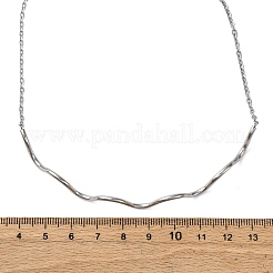 304 Edelstahl-Gliederketten in Wellenform für Damen&nbsp;NJEW-S439-08P