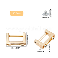 16 set di fibbia a forma di ponte ad arco per borsa in lega&nbsp;FIND-WR0004-71