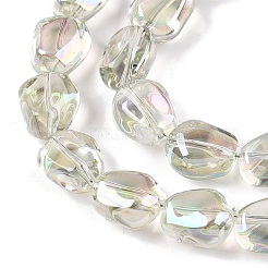 Chapelets de perles en verre électroplaqué&nbsp;EGLA-T021-08D