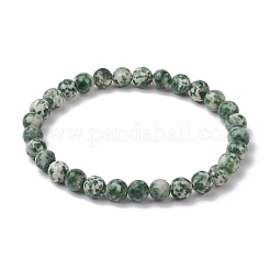 Natürliche grüne Jaspis-Perlen-Stretch-Armbänder für Frauen und Männer&nbsp;BJEW-JB11369