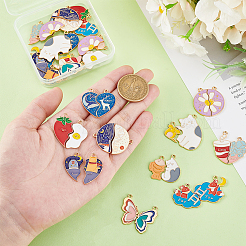20 set di pendenti divisi in smalto in lega di 10 stili&nbsp;FIND-PH0022-92
