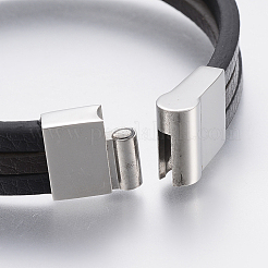 Lederband Multi-Strang-Armbänder&nbsp;BJEW-F325-15P