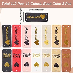 112 etichetta in similpelle per San Valentino in 14 colori&nbsp;DIY-CL0002-02