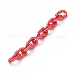 Chaînes de câble acryliques opaques faites à la main&nbsp;AJEW-JB00853-03