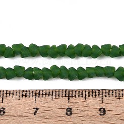 Brins de perles de verre opaques givrées&nbsp;GLAA-N017-4mm-17