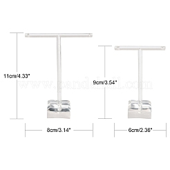 T bar organischem Glas Ohrring Display-Ständer&nbsp;X-EDIS-G001-01