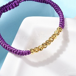 Bracelets en perles tressées en cordon polyester pour femmes&nbsp;BJEW-L698-01G-11