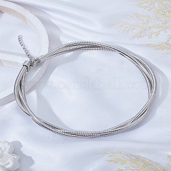 Collier ras du cou à 1 brins en chaîne serpent en acier inoxydable pour femme&nbsp;NJEW-LP0006-01P