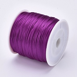 Rundes Nylon-Satin-Rattenschwanzkordel&nbsp;NWIR-WH0009-15A-17