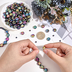 150 pièces de perles de verre galvanisées&nbsp;GLAA-PA0001-79