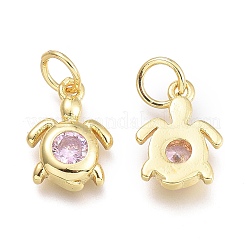 Pendentifs avec zircon cubiques à micro-pavés en laiton&nbsp;KK-P187-12H-G