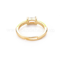 Anneaux de manchette en laiton émaillé&nbsp;RJEW-T016-23F-NF