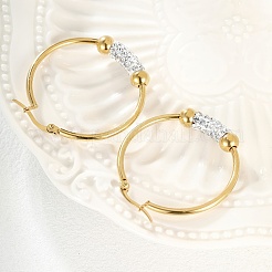 Pendientes de aro de acero inoxidable 201 modernos y elegantes.&nbsp;WO5064