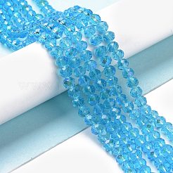 Chapelets de perles en verre électroplaqué&nbsp;LS-EGLA-A044-T8mm-L08
