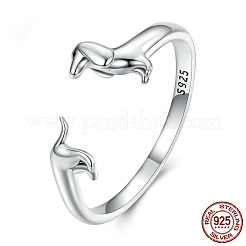 Dackel 925 Sterling Silber verstellbare Manschettenringe für Frauen&nbsp;FS-WG21B5B-01