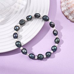 Stretch-Armbänder aus Kartoffel- und Süßwasserzuchtperlen für Damen&nbsp;BJEW-JB13777