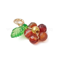 12 pz 12 colori tinti sfaccettato rotondo naturale agata perline pendenti&nbsp;PALLOY-JF03018