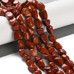 Los abalorios rojos jaspe hebras naturales&nbsp;LS-G-P497-01C-54
