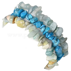 3 Set mit Stretch-Armbändern aus Edelsteinperlen.&nbsp;BJEW-JB11175