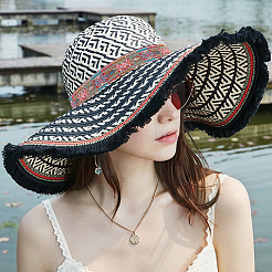 Rubans de polyester de broderie de style ethnique&nbsp;OCOR-WH0079-40B