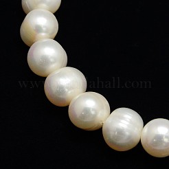 Brins de perles de culture d'eau douce naturelles&nbsp;PEAR-L001-C-07-01