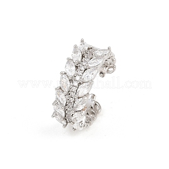 Bagues de manchette en laiton micro pavé de zircone cubique pour femmes&nbsp;RJEW-Z113-49P