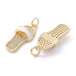 Pendentifs en laiton zircon cubique transparent&nbsp;X-ZIRC-A019-11G
