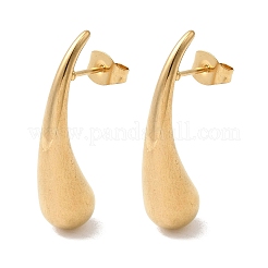 Tropfenförmige Ohrstecker aus Edelstahl 304&nbsp;EJEW-F398-05G