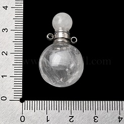 Parfümflaschenanhänger aus natürlichem Quarzkristall&nbsp;GG-CBA7610-02P-06