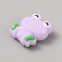Perles focales en silicone écologiques de qualité alimentaire grenouille&nbsp;SIL-WH0006-29J