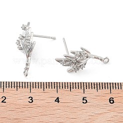 Messing micro pave zirkonia-ohrstecker-Zubehör&nbsp;KK-E107-11P